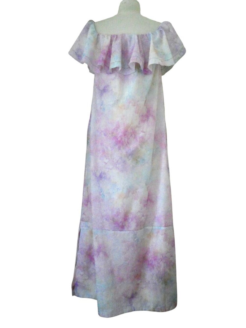 EYWASOULS MALIBU Off shoulder tie dye Isabel maxi dress sz M L